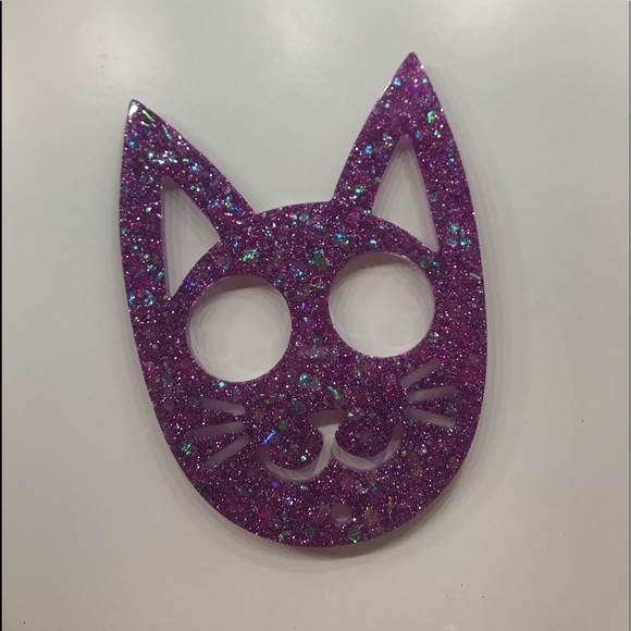 DEEP PURPLE CAT KEYCHAIN - Picture 2 of 2